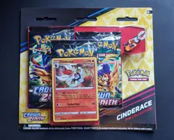 Pokemon Crown Zenith Cinderace Pin Collection 3 Pack Blister NEW/SEALED - Image 1