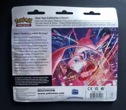 Pokemon TCG Sword & Shield Fusion Strike 3-Pack Blister Espeon Promo Sealed - Image 2
