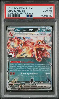 2024-2025 POKEMON PLAY! POKEMON PRIZE PACK #125 CHARIZARD EX PSA 10 - Image 1