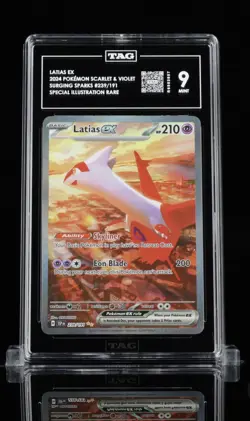 2024 POKEMON SSP EN LATIAS ex SPECIAL ILLUSTRATION RARE #239/191 TAG 9 MINT SIR - Image 1