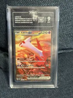 2024 POKEMON SSP EN LATIAS ex SPECIAL ILLUSTRATION RARE #239/191 TAG 9 MINT SIR - Image 3
