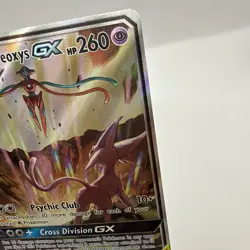 Pokemon TCG Espeon & Deoxys GX Tag Team SM240 Black Star Promo Full Art Holo LP - Image 3