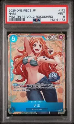 Nami P-112 - One Piece Mini Tin Vol. 2 Asia Region Promo - PSA 9 - Image 1