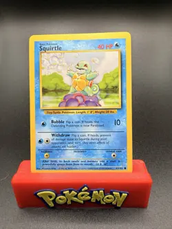 Pokemon Card Base Set Unlimited 63/102 SQUIRTLE NEAR MINT - Image 1