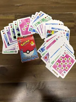 1999 Pokemon Playing Cards Deck by Bicycle Nintendo Missing 2 of Clubs - Image 4