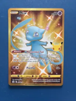 Pokemon TCG Mew 025/025 25th Celebrations Card Shiny Gold Mew MINT - Image 3