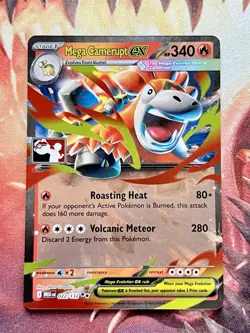 Mega Camerupt ex Play! Stamp Pokemon Prize Pack Series 8 MEG 022/132 Card NM 🔥 - Image 1