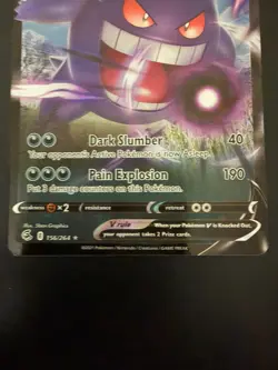 Pokemon Gengar V 156/264 Fusion Strike Ultra Rare Holo Card English - Image 4