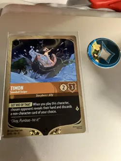 1x Timon - Snowball Swiper Lorcana- Winterspell Promo Card Foil 32/P3 NM - Image 1