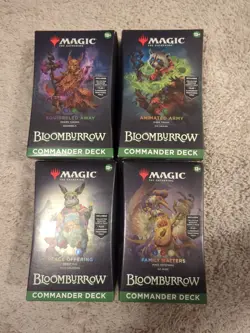 Bloomburrow Commander Deck Display Magic the Gathering Set Of 4- Sealed Case - Image 1