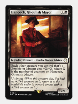 Hancock, Ghoulish Mayor [Universes Beyond: Fallout] MTG Magic PIP 0045 💀 - Image 3