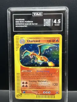 Charizard Holo (Swirl) Expedition Base Set 6/165 eReader Vintage 2002 Pokemon - Image 1