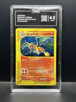 Charizard Holo (Swirl) Expedition Base Set 6/165 eReader Vintage 2002 Pokemon - Image 2