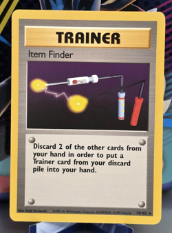 Item Finder 74/102 Base Set Pokemon TCG - LP VINTAGE - Image 1
