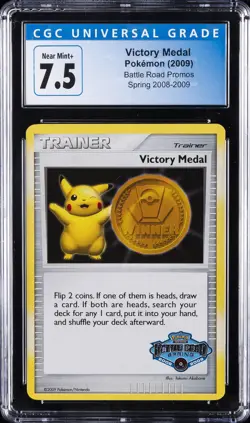 2009 POKEMON BATTLE ROAD PROMOS SPRING 2008-09 VICTORY MEDAL CGC 7.5 - Image 1