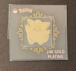 Clefairy 24k Gold Plated Sticker Korean Striking Candy Pokemon - Image 1