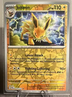 Jolteon 135/165 Scarlet & Violet 151 Reverse Holo Pokemon TCG Near Mint NM1 - Image 1