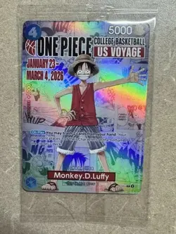 SEALED One Piece College Basketball US Voyage Tour Promo Card - Image 1