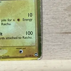 Pokemon TCG Raichu Card 12/108 EX Power Keepers Reverse Holo Stamped Holo Rare - Image 4