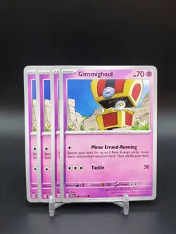 4x Gimmighoul 097/191 Playset Surging Sparks NM Pokemon Card - Image 1