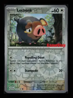 Lechonk 154/198 Promo Gamestop Stamped Pokemon Card - Image 1