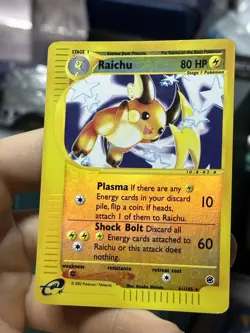 Raichu 61/165 Expedition 2002 Reverse Rare Holo e-Series Pokemon Card TCG - Image 3