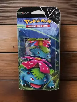 2021 Pokemon Trading Cards Game Venusaur V Battle Deck 60 Cards Coin Box Guide - Image 1