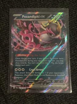 Pokemon Fezandipiti EX 038/064 Sv: Shrouded Fable Holo TCG Card English - Image 1