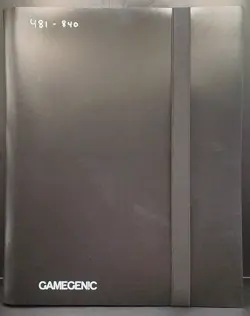 GAMEGENIC Black TCG Album 20 Double Sided 9-Pocket Pages for Trading Cards - Image 1