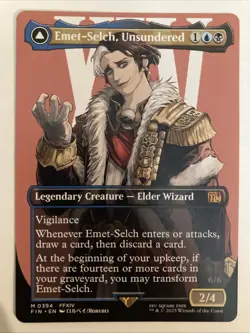 MTG Final Fantasy English Emet-Selch, Unsundered Borderless 0394 Non-Foil - Image 1