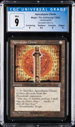 1995 MTG HOMELANDS UNCOMMON (1) APOCALYPSE CHIME CGC 9 - Image 1