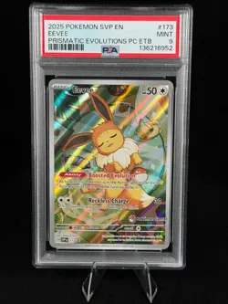 2025 Pokemon EEVEE #173, Prismatic Evolutions - Pokemon Center ETB Promo - PSA 9 - Image 1