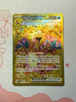Charizard ex 228/197 Hyper Rare Pokemon SV03: Obsidian Flames Gold English NM - Image 1
