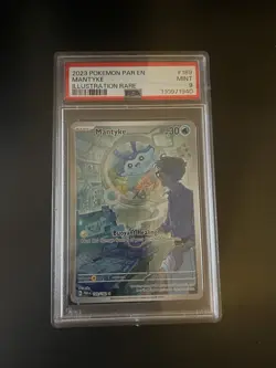MANTYKE #189 PSA 9 • 2023 POKEMON PAR EN-PARADOX RIFT ILLUSTRATION RARE - Image 1