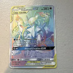 Pokemon Arceus & Dialga & Palkia GX Secret Rare Holo Sm-Cosmic Eclipse 258/236 - Image 1