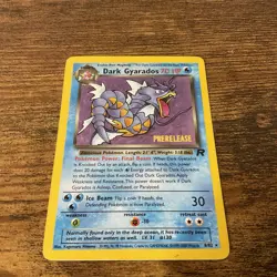 2000 Pokemon Team Rocket Holo Rare Pre-Release #8/82 Dark Gyarados - Image 3