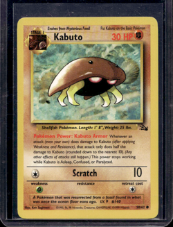 TCG Pokemon Kabuto Common Regular Fossil Set 50/62 (C) - Image 1