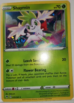 Fart Swirl 🌀🌀🌀 Shaymin 015/185 Cosmo Holo Bleed Error Rare Pokemon TCG 💫 - Image 2