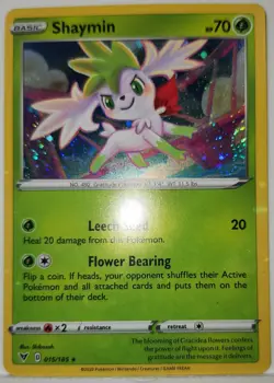 Fart Swirl 🌀🌀🌀 Shaymin 015/185 Cosmo Holo Bleed Error Rare Pokemon TCG 💫 - Image 3