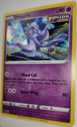 Fart Swirl 🌀 Oricorio SWSH210 Cosmo Holo Bleed Error Rare Pokemon Black Star - Image 2