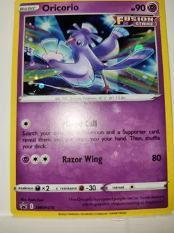 Fart Swirl 🌀 Oricorio SWSH210 Cosmo Holo Bleed Error Rare Pokemon Black Star - Image 5