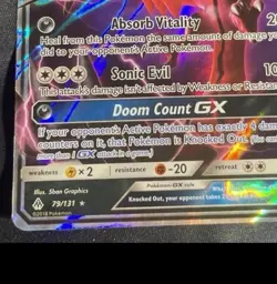 Pokemon TCG Yveltal GX 79/131 Sun & Moon Forbidden Light Holo Full Art Ultra NM - Image 5
