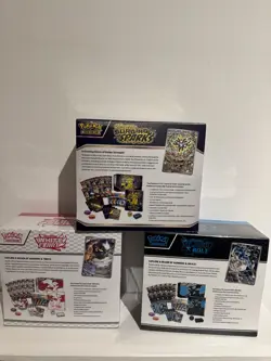 3X Pokemon Center ETB bundle - New, Sealed Surging Sparks Black Bolt White Flare - Image 2