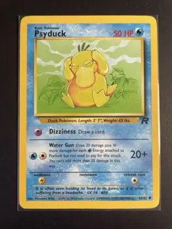 Pokemon TCG Base Set Psyduck 65/82 Team Rocket Vintage NM - Image 1
