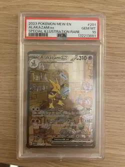2023 POKEMON MEW EN-151 SPECIAL ILLUSTRATION RARE #201 ALAKAZAM EX PSA 10 - Image 1