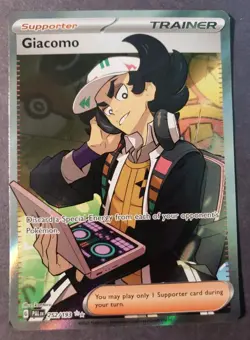 Pokemon Giacomo 252/193 Paldea Evolved Ultra Rare Full Art Holo NM - Image 1