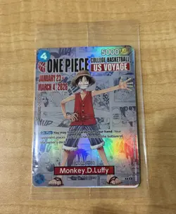 Monkey.D.Luffy (055) (College Basketball US Voyage) P-055 One Piece Promotion... - Image 1