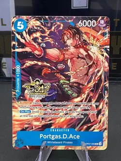 Monkey D Luffy, Sabo, Portgas.D.Ace 3rd Anniversary Stamped Set One Piece TCG - Image 3