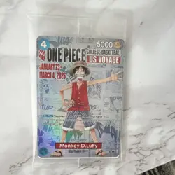 ONE PIECE MONKEY.D.LUFFY US COLLEGE BASKETBALL PROMO CARD (ST. JOHNS/UCONN) - Image 1