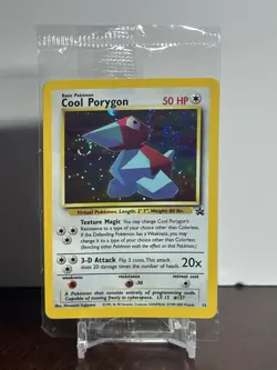 Pokemon TCG Cool Porygon Holo Foil Black Star Promo 15 SWIRL! Sealed Card Warped - Image 1